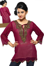 Georgette kurti tunic shown draped on a model