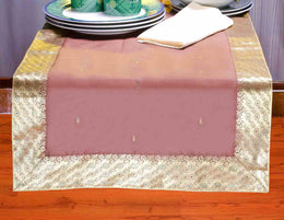 Silk table runner running down a dining table